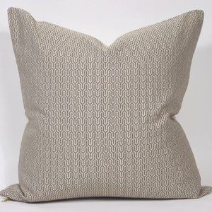 Brown and Cream Mix Printed Accent Pillow